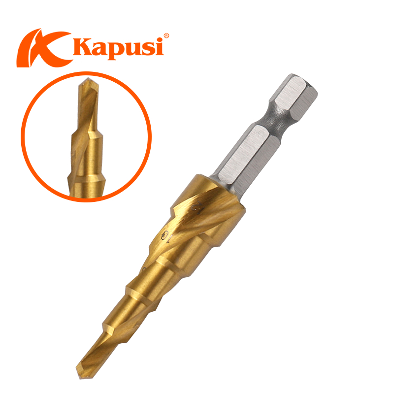 Bộ 3 mũi khoan bước phủ titan siêu cứng,đường kính 4-32mm - Khoan được nhiều cỡ lỗ trong 1 mũi khoan