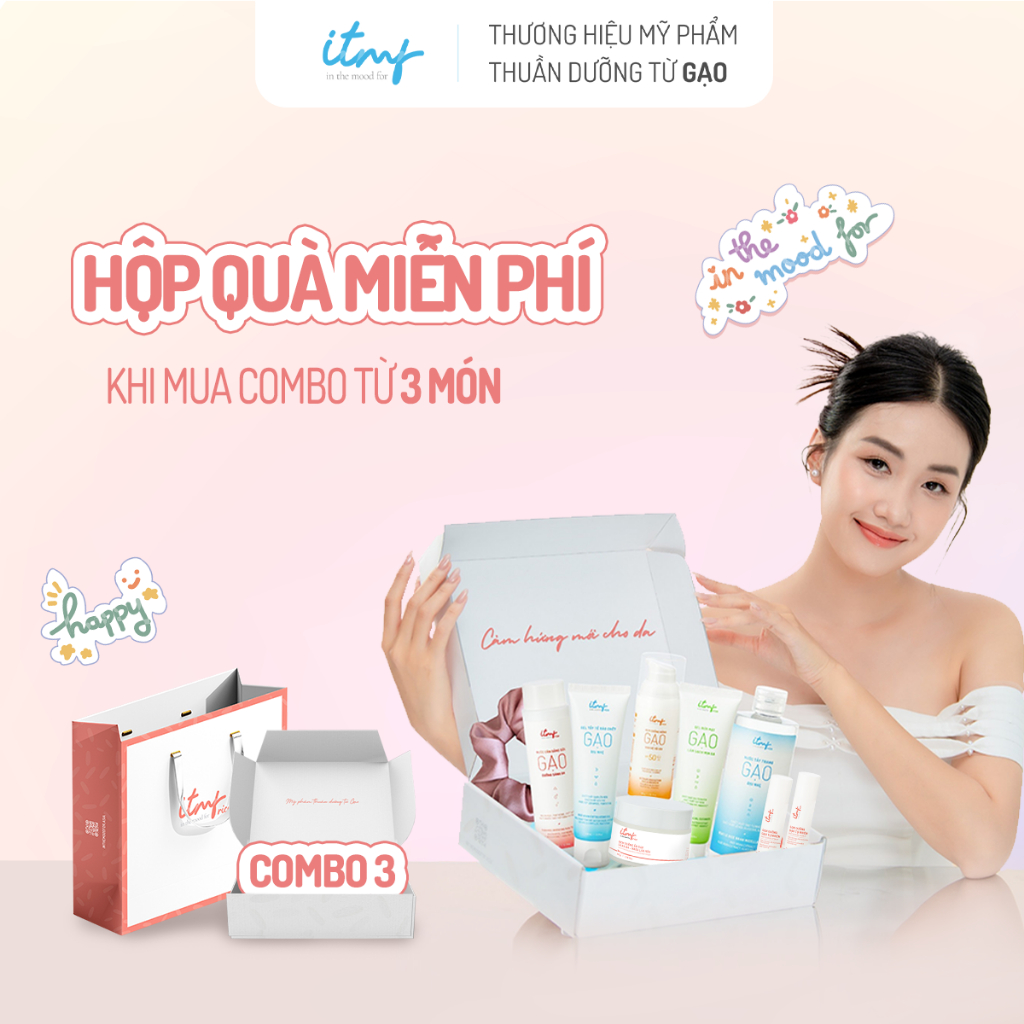 [COMBO 2] Gel Rửa Mặt Gạo ITMF 100mL và Gel Tẩy Tế Bào Da Chết Gạo ITMF 100mL