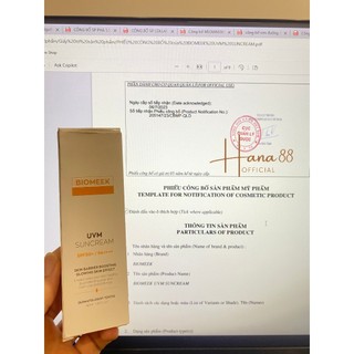 [Hàng CTY] Kem chống nắng Biomeek, tone-up Suncream nâng tông da rạng rỡ (30ml)