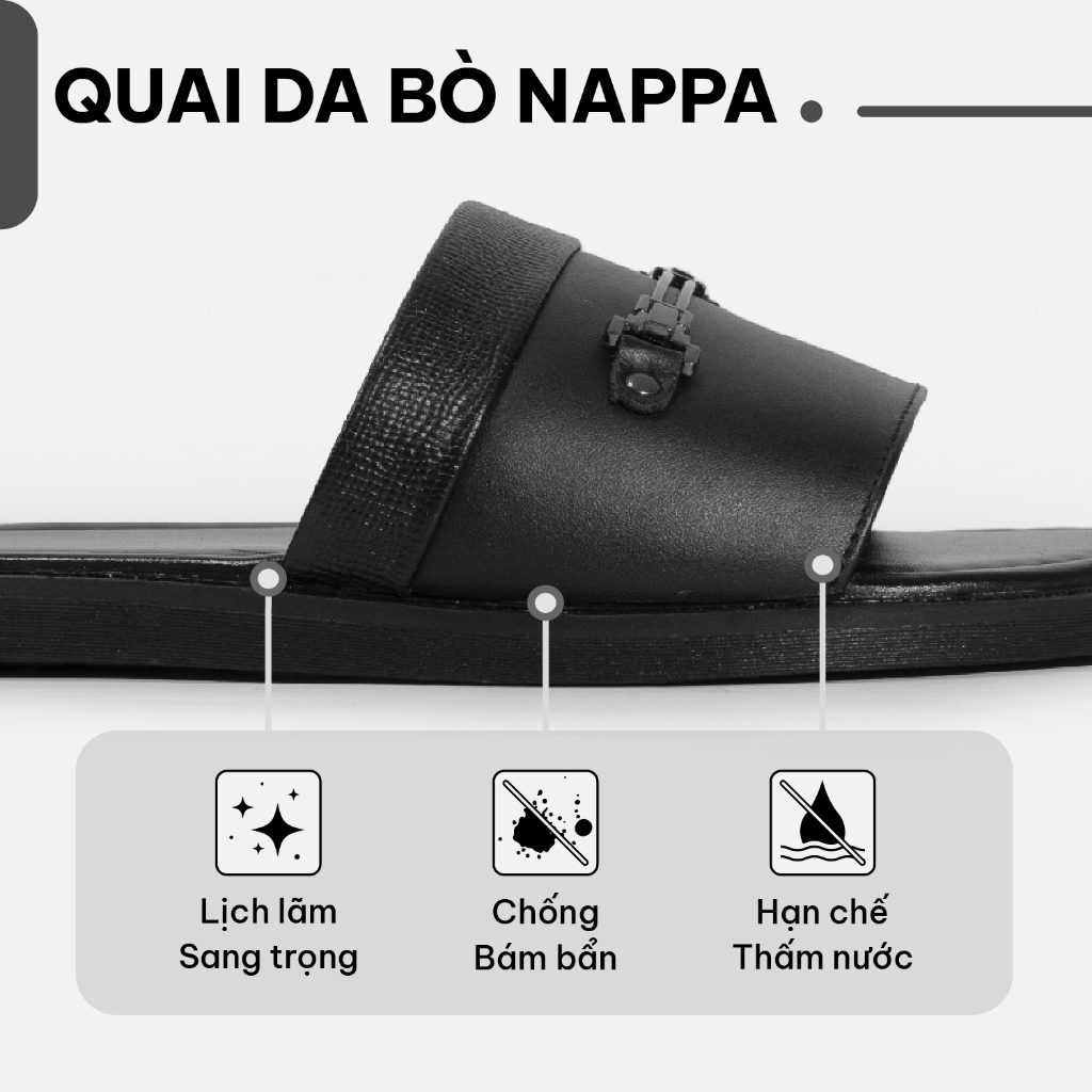 Ảnh Sandal nam quai ngang G2 Gaia dép da nam dáng dép lê đi biển đế bệt chính hãng G2 STORE 2