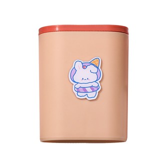 Cốc Đựng Bút Đính Họa Tiết Dễ Thương 10.4*8.4Cm - Thỏ Hồng VPP