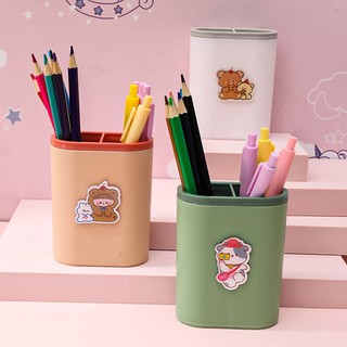 Cốc Đựng Bút Đính Họa Tiết Dễ Thương 10.4*8.4Cm - Thỏ Hồng VPP