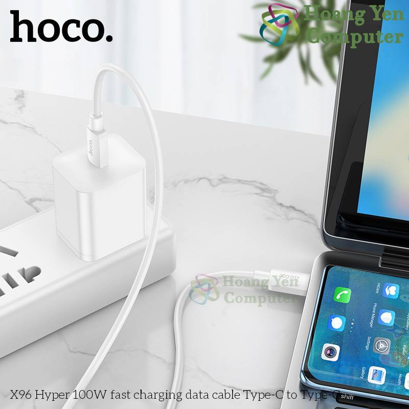 Cáp Sạc 1M Hoco X96 Type C to Type C, Type C to Lighting  - Chính Hãng - Hoàng Yến Computer (MÀU SẮC NGẪU NHIÊN)
