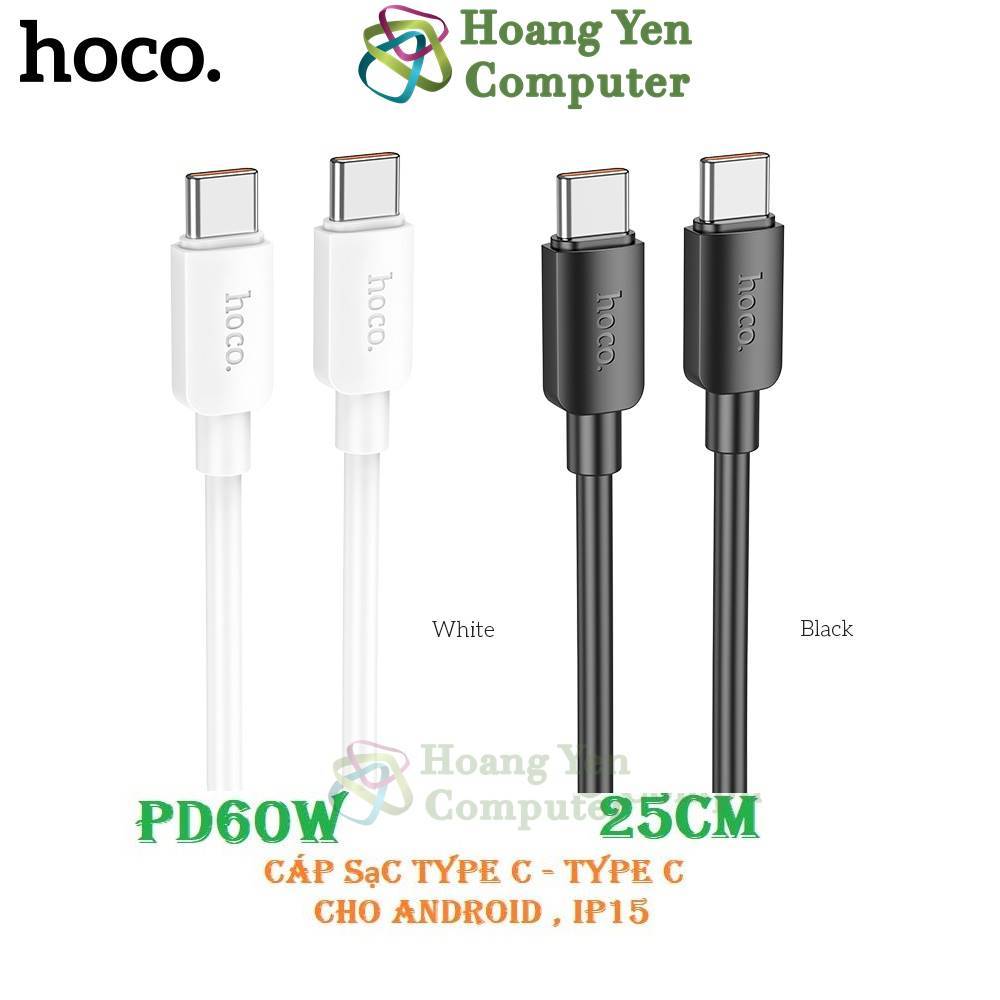 Cáp Sạc 1M Hoco X96 Type C to Type C, Type C to Lighting  - Chính Hãng - Hoàng Yến Computer (MÀU SẮC NGẪU NHIÊN)