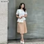 Áo kiểu peplum đắp chéo cut out BEMINE A438