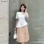Áo kiểu peplum đắp chéo cut out BEMINE A438