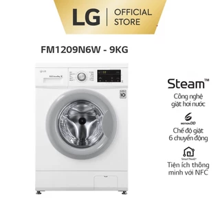 [Livestream] Máy giặt lồng ngang LG Inverter 9kg (Trắng)-FM1209N6W - Miễn phí lắp đặt