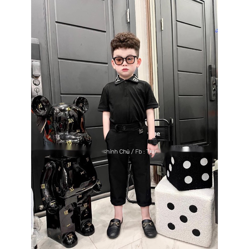áo polo cho bé  in chữ chất polo cá sấu cao cấp thoáng mát sang sịn__ 8304 herokids