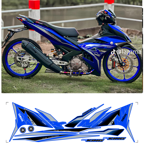 Tem rời EXCITER 150 mẫu mkinh cao cấp chất liệu in 3 lớp PPF chống nước không phai màu,NHÃN DÁN.