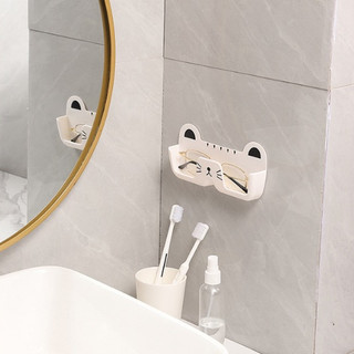 Khay Để Kính Dán Tường Tiện Lợi Hoạt Tiết Tai Mèo Đáng Yêu, Hộp Đựng Kính Treo Tường Chống Xước Vỡ LABY HOME