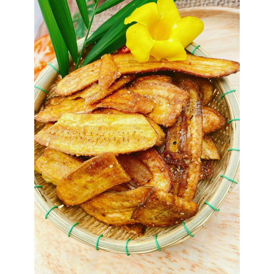 500gr Chuối sấy thơm vị mè gừng, giòn dễ gãy