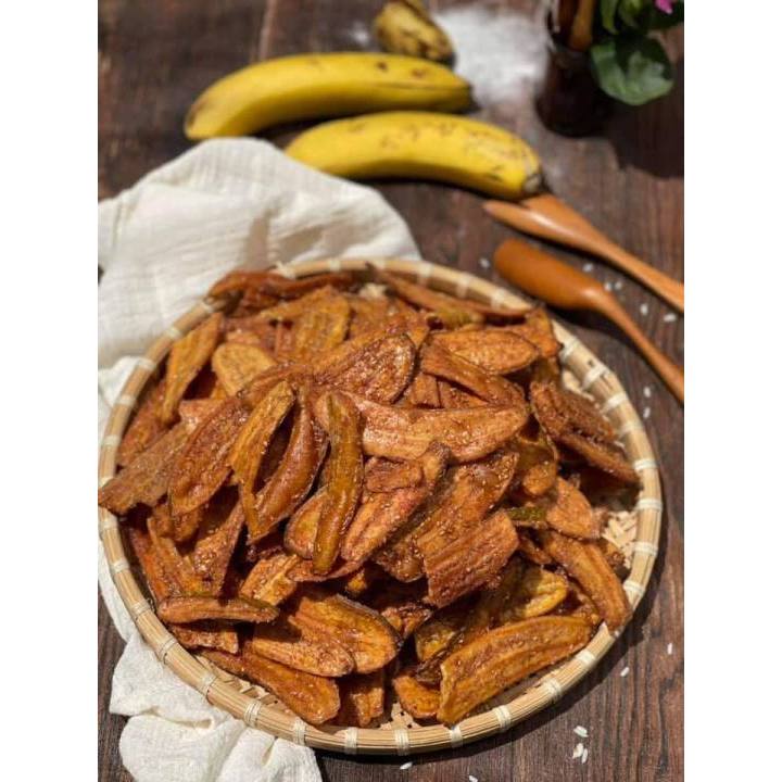 500gr Chuối sấy thơm vị mè gừng, giòn dễ gãy