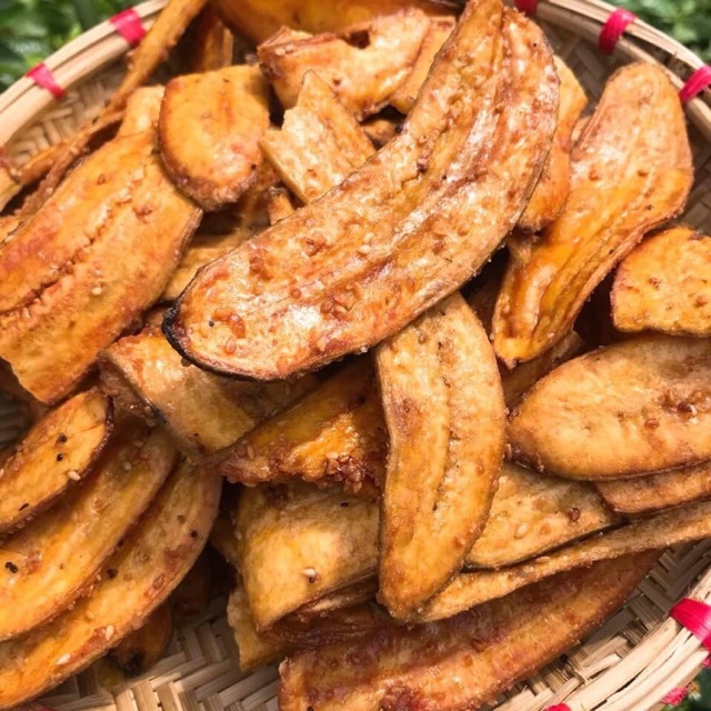 500gr Chuối sấy thơm vị mè gừng, giòn dễ gãy