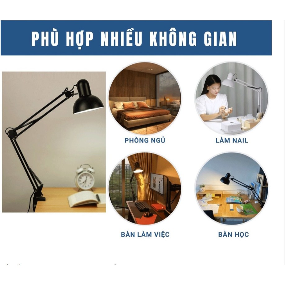 Đèn Bàn Học Đèn Bàn Làm Việc PIXAR Bóng Đèn LED Chống Cận Bảo Vệ Mắt 3 Màu Kẹp Bàn ,Để Bàn, Sơn Tĩnh Điện