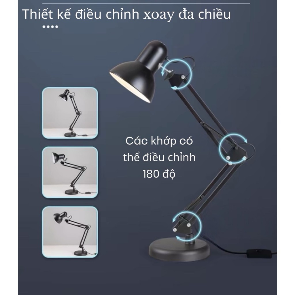 Đèn Bàn Học Đèn Bàn Làm Việc PIXAR Bóng Đèn LED Chống Cận Bảo Vệ Mắt 3 Màu Kẹp Bàn ,Để Bàn, Sơn Tĩnh Điện