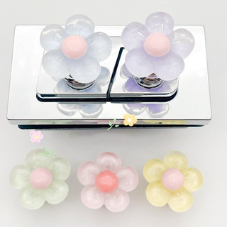 Nút Xả Bồn Cầu Hình Hoa Trong Suốt Dễ Thương – Set 3 cái – Trang Trí Nhà Vệ Sinh Độc Đáo, Nhiều Màu