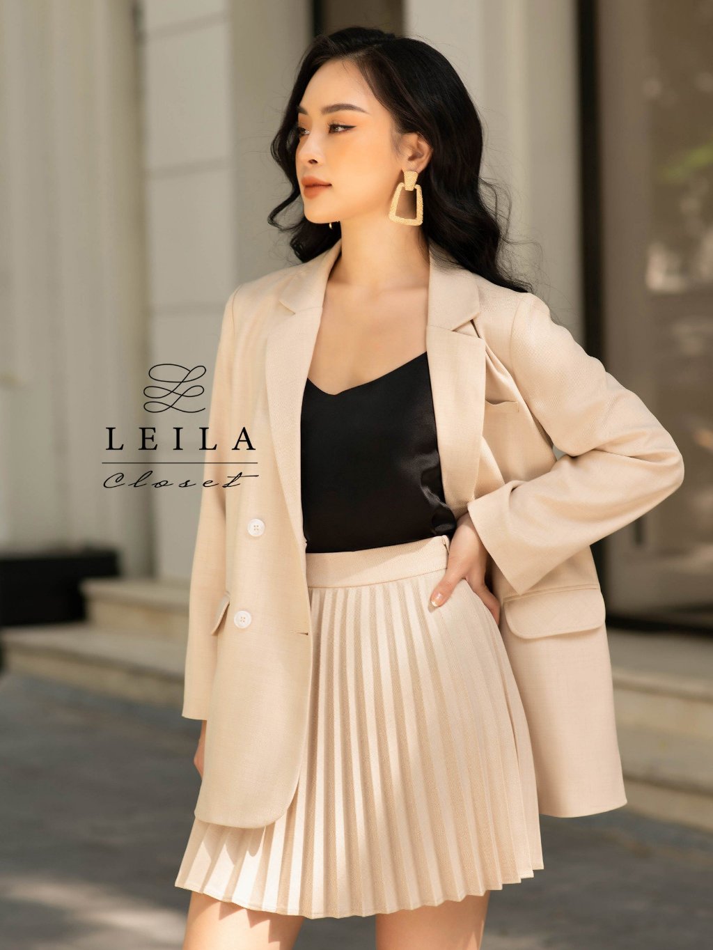 Ảnh LEILA CLOSET | Chân váy thiết kế Gina xếp li, kèm belt 2