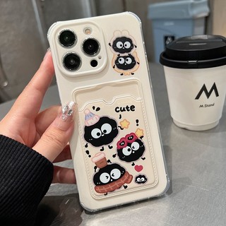 Ốp lưng iPhone Ví Trong suốt bồ hóng đen cho Iphone 6/6s/7/8/x/xr/xs/11/12/13/14/15/pro/max ct1712