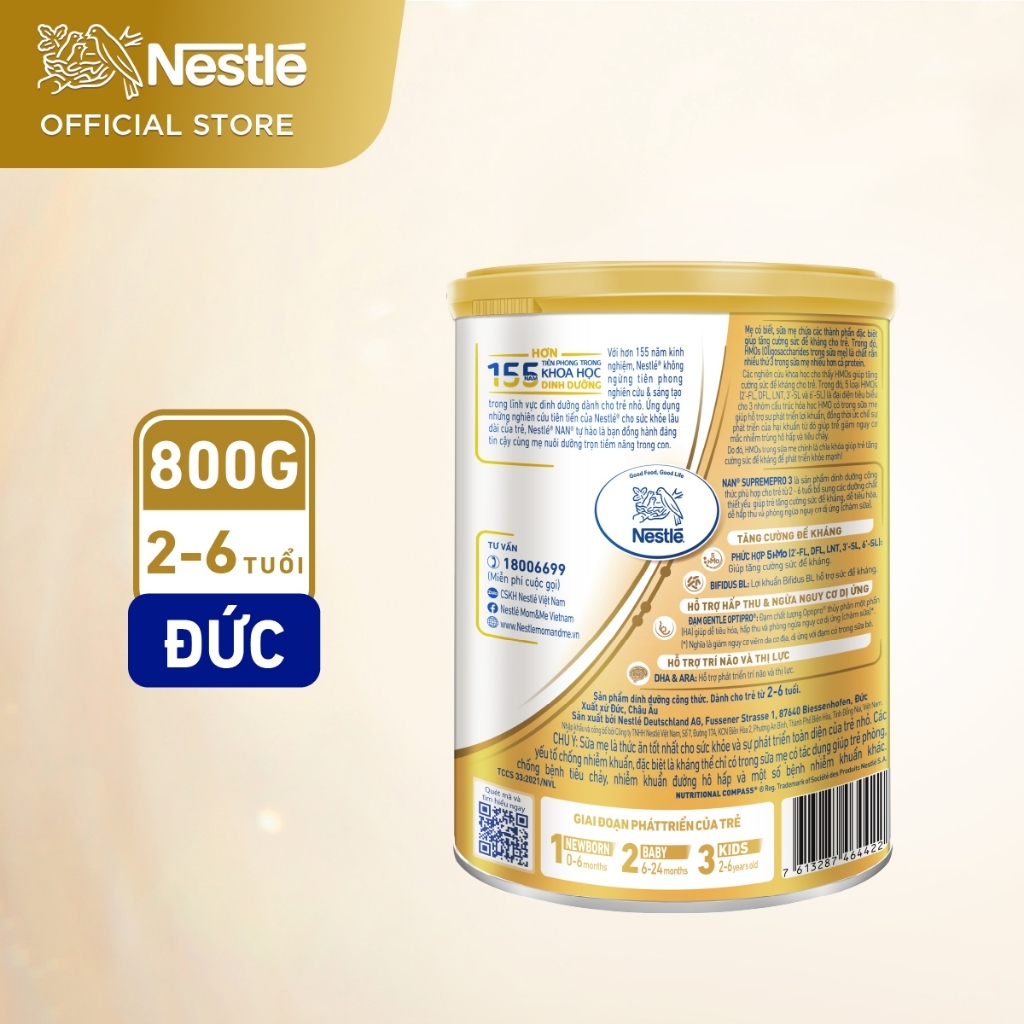 Ảnh Sữa Bột Nestlé NAN SupremePro 3 với 5HMO giúp tăng đề kháng, đạm Gentle Optipro giúp dễ hấp thu & hỗ trợ mẫn cảm 3