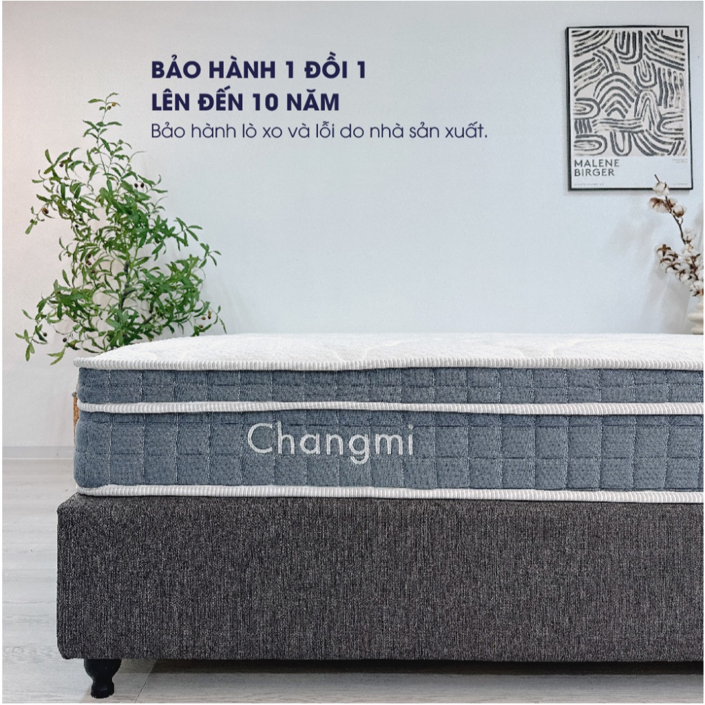Ảnh Nệm lò xo túi độc lập JOY Changmi Bedding ép chân không tiện lợi, êm ái, nâng đỡ, ngăn đau mỏi lưng. Bảo hành 10 năm 1