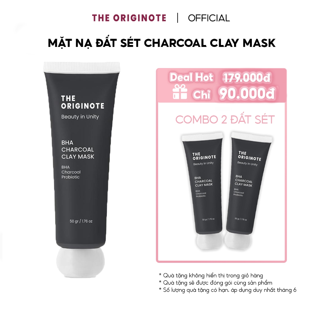Mặt nạ đất sét than tre The Originote Clay Mask sạch da, giảm dầu thừa ...