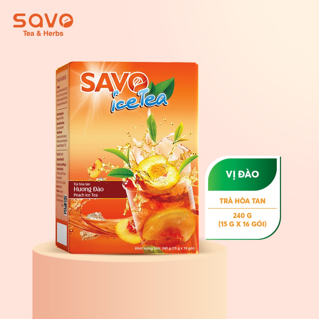 SAVO Iced Tea Đào (Hộp 16) | Shopee Việt Nam