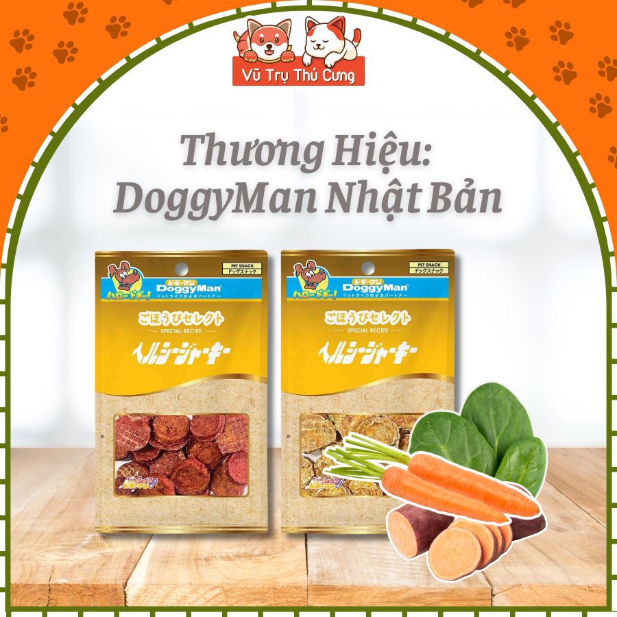 Snack Cho Chó Miếng Gà Sấy Bổ Sung Rau Củ DoggyMan 90g