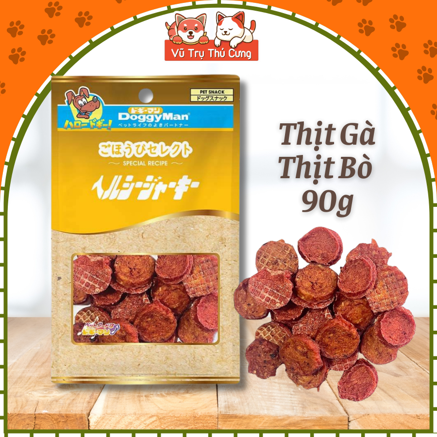 Snack Cho Chó Miếng Gà Sấy Bổ Sung Rau Củ DoggyMan 90g