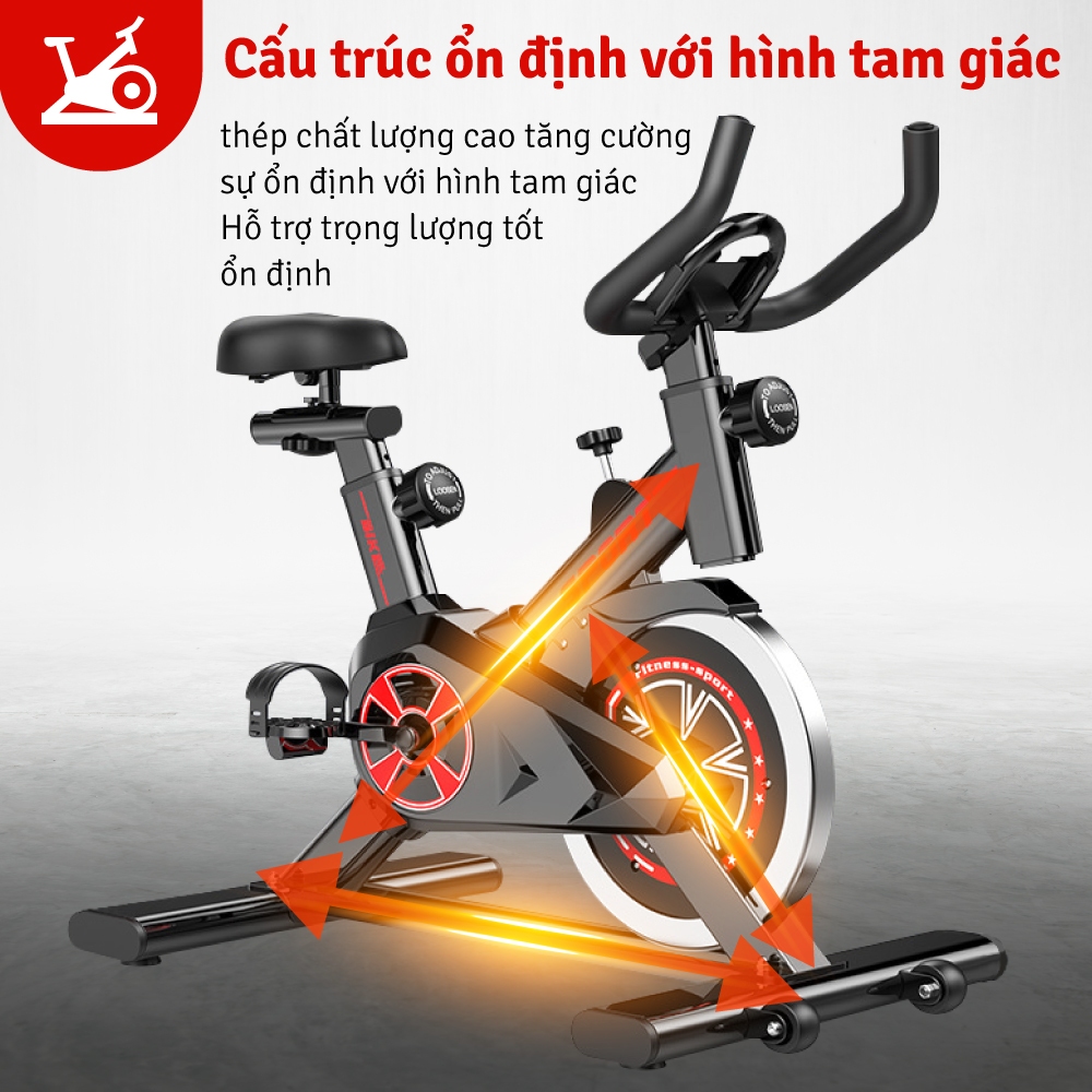Ảnh BG - Xe đạp tập thể dục tại nhà, máy tập thể dục Fitness, bánh đà phi 35cm ELITE 01 chỉ có giá đỡ 3