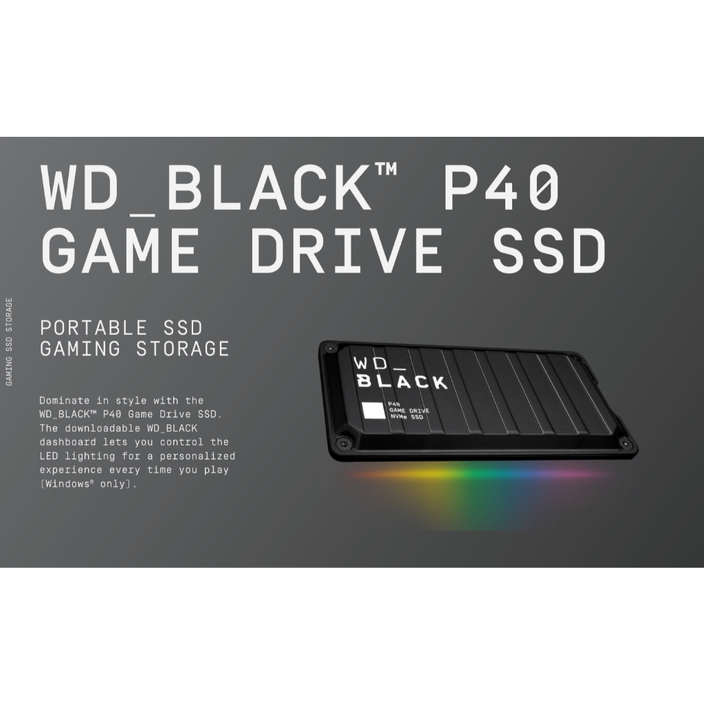 美品 ウエスタンデジタル ポータブルSSD 1TB WD_BLACK P40（ウエスタン 