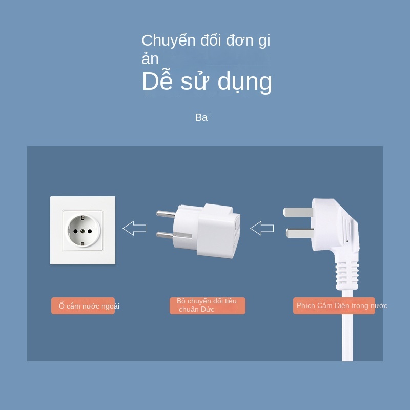 Bộ chuyển đổi tiêu chuẩn Đức Ổ cắm điện Đức Nga Pháp ổ cắm điện hai vòng phích cắm chuyển đổi tiêu chuẩn Châu Âu