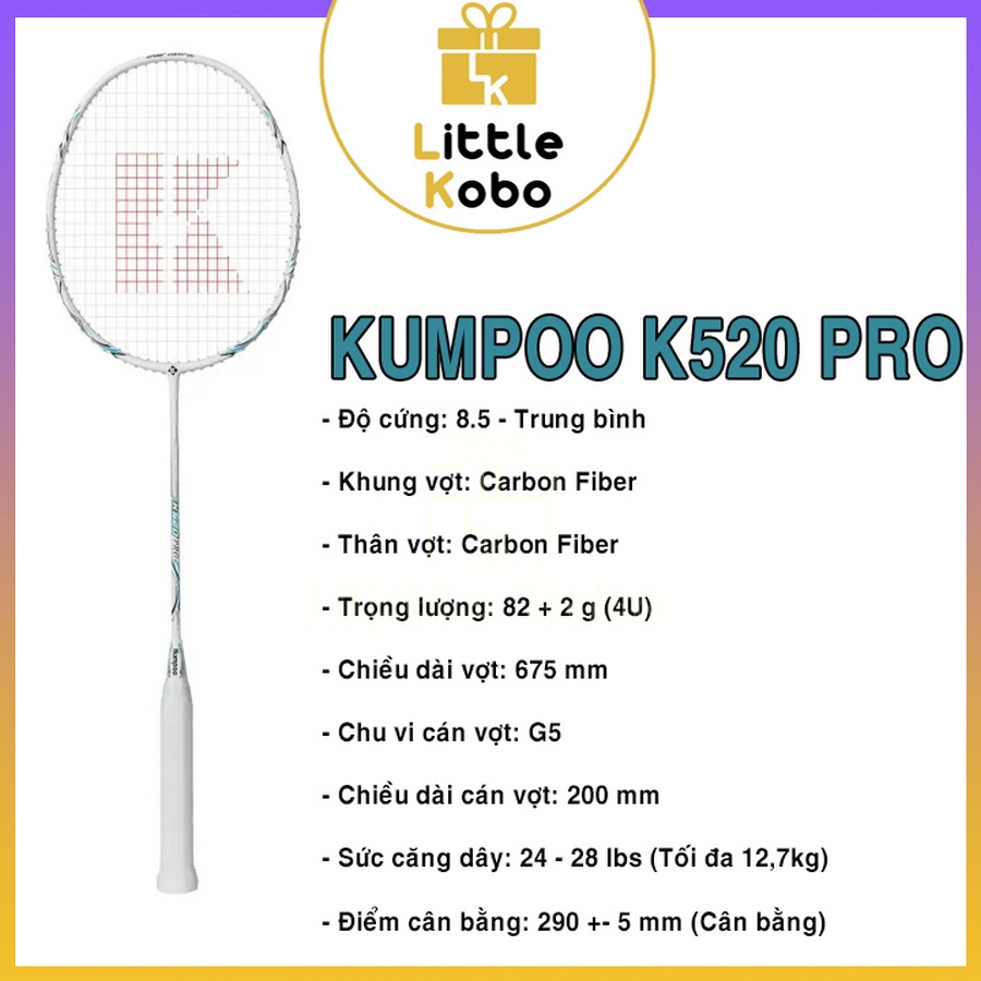[Kumpoo K520 9.5kg] Vợt Cầu Lông Kumpoo K520 Pro Chính Hãng Sợi Carbon ...