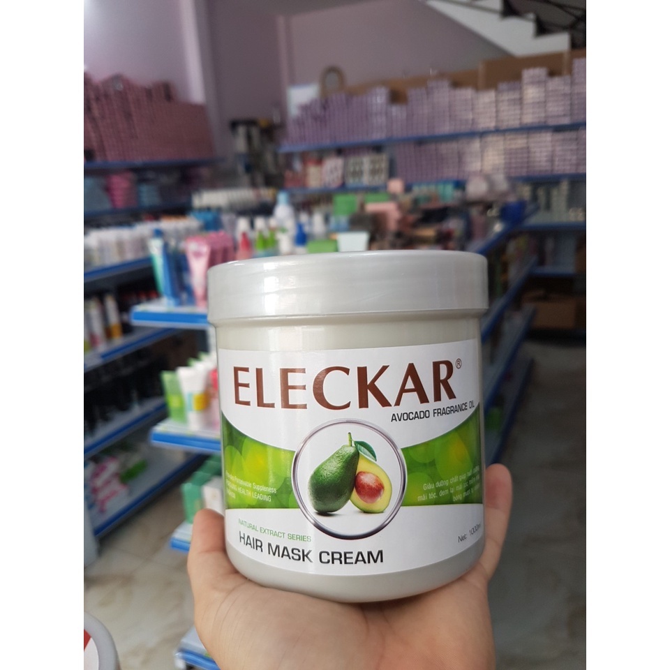 Hấp Dầu Kem xả Ủ Tóc Hoa Sen ELECKAR 1000ml - Phục Hồi Tóc Cho Tóc Mềm Mượt
