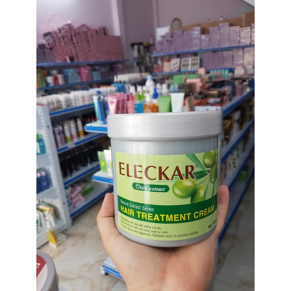 Hấp Dầu Kem xả Ủ Tóc Hoa Sen ELECKAR 1000ml - Phục Hồi Tóc Cho Tóc Mềm Mượt