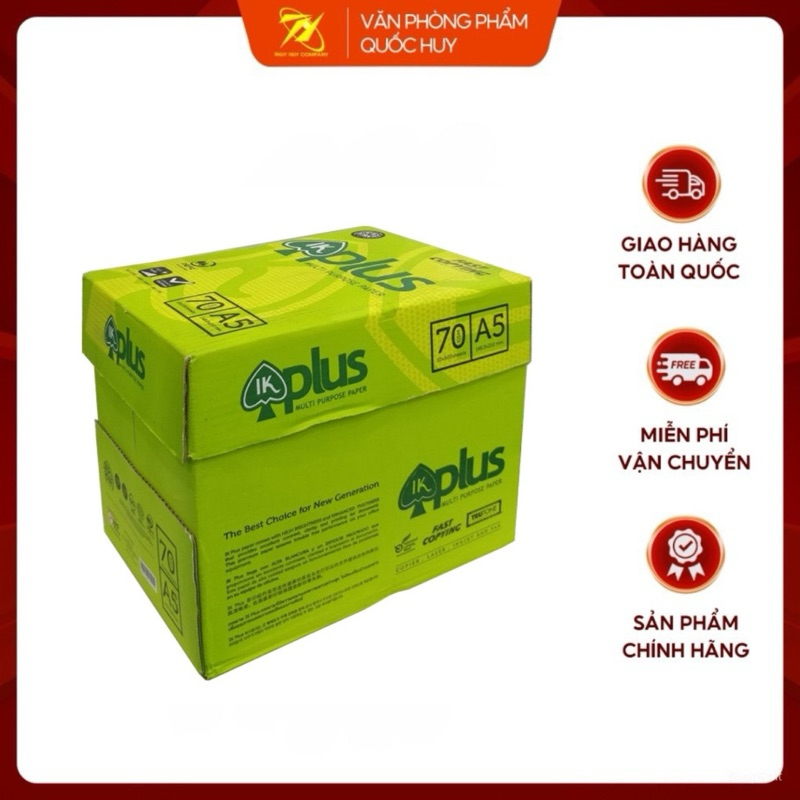 GIẤY IN A5 PLUS ĐL70G, INDONESIA (500 TỜ/1 GRAM) - VPP QUÔC HUY.