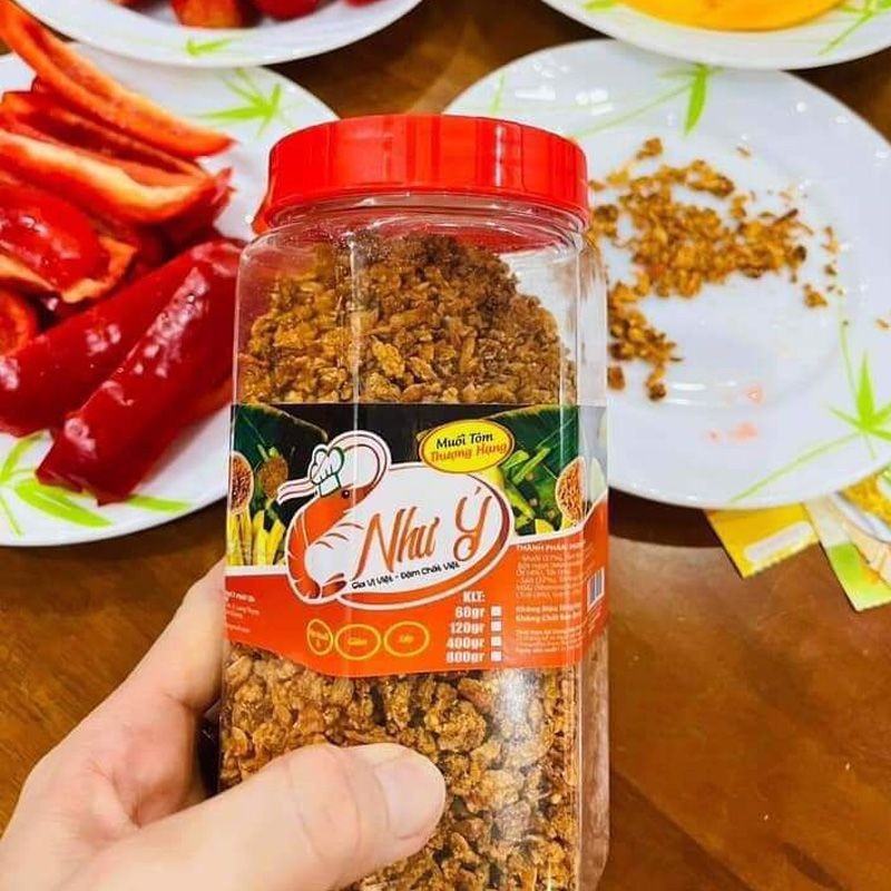Muối Tôm Như Ý Thượng  Hạng Nguyên hạt to ngon - Hôp 400g.