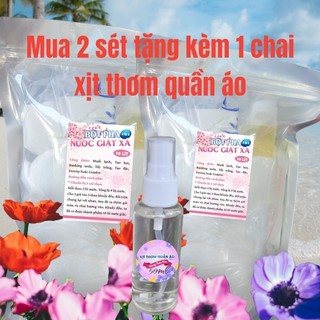 Bột Pha Nước Giặt 10l, ( mua 2 set tặng 1 chai xịt thơm), thơm ngát hương hoa
