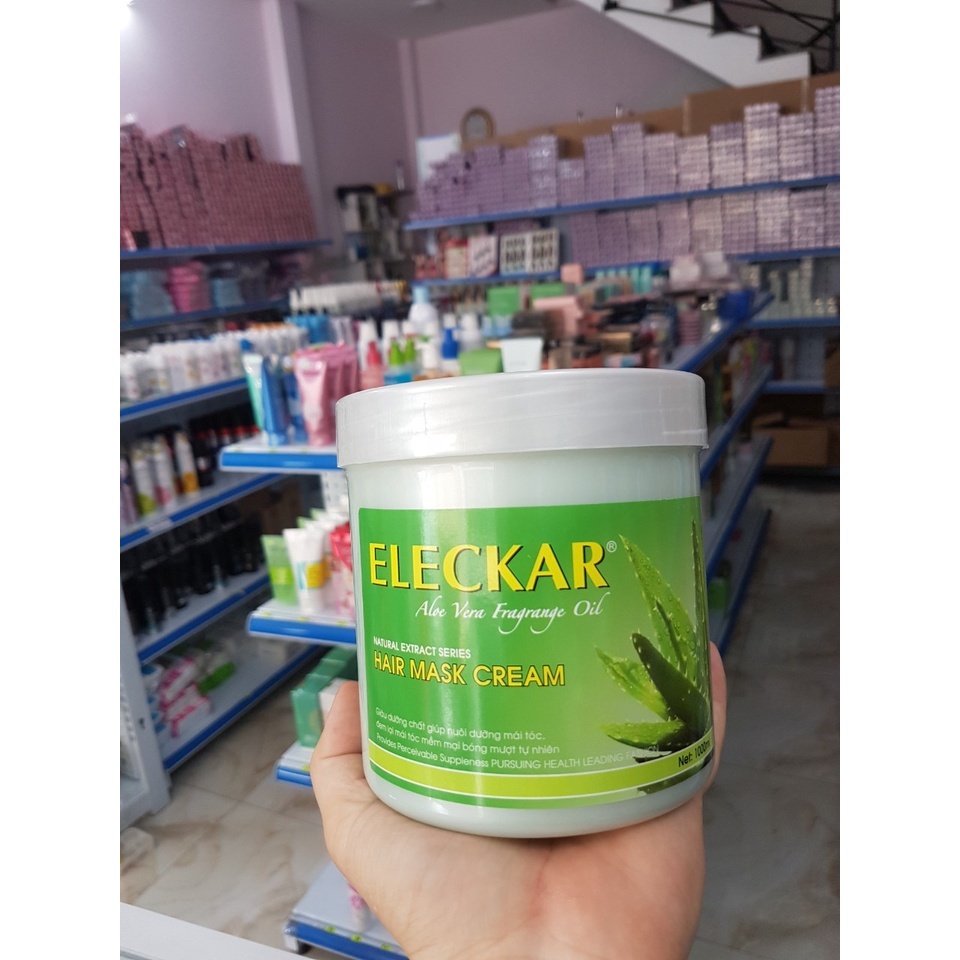 Hấp Dầu Kem xả Ủ Tóc Hoa Sen ELECKAR 1000ml - Phục Hồi Tóc Cho Tóc Mềm Mượt