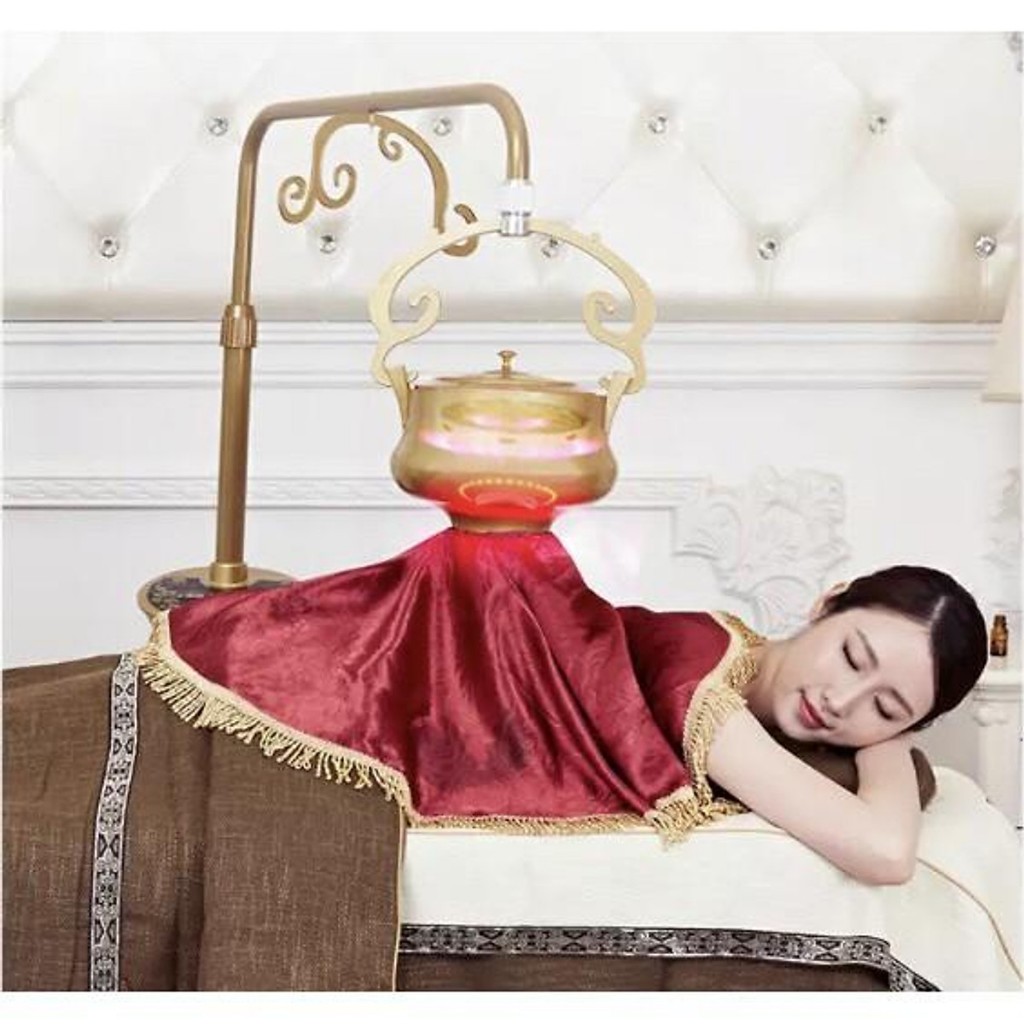 Máy Xông Ngải Cứu Đèn 7 Màu Hình Cao Cấp Có Bánh Xe T.R.Ị Liệu Giúp Đả Thông Kinh Lạc Lưu Thông Khí Huyết...