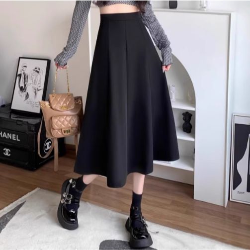 Chân váy xòe nhẹ ghép mảnh dài 70cm - SHOPNGOCTRANG19 - Chất liệu Vitex - Xòe Queen