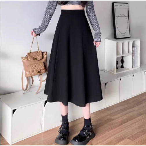 Chân váy xòe nhẹ ghép mảnh dài 70cm - SHOPNGOCTRANG19 - Chất liệu Vitex - Xòe Queen
