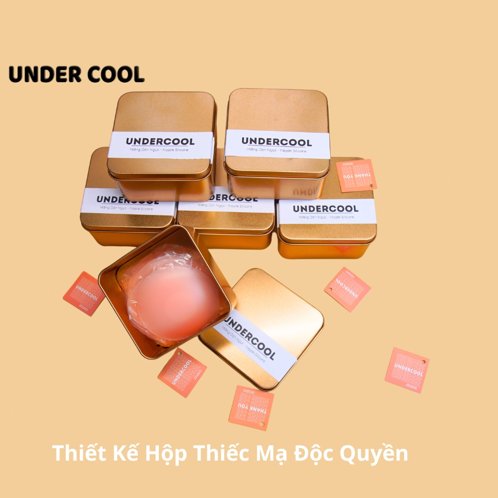 Hộp 5 Đôi Dán Nhũ Hoa silicon UNDERCOOL siêu mềm Sử Dụng Nhiều Lần - Dán Ngực Hộp thiếc Sang chảnh DT14