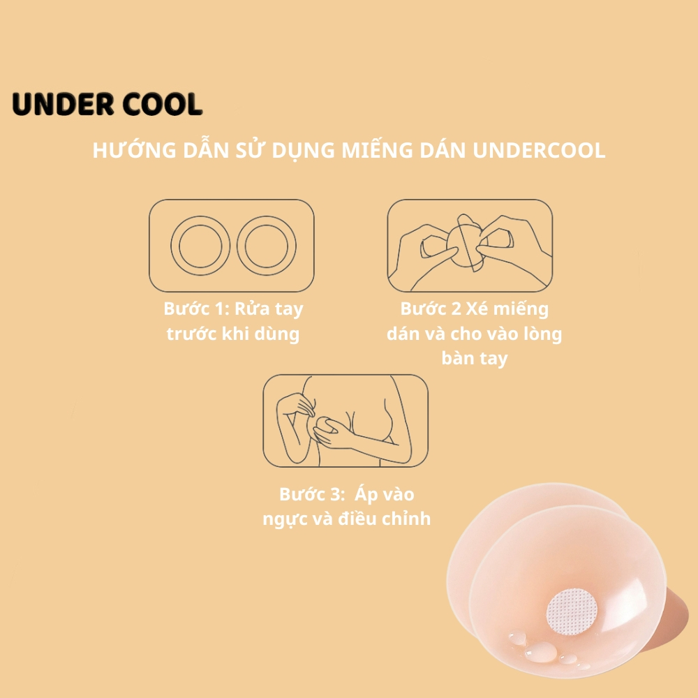 Hộp 5 Đôi Dán Nhũ Hoa silicon UNDERCOOL siêu mềm Sử Dụng Nhiều Lần - Dán Ngực Hộp thiếc Sang chảnh DT14