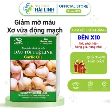 Viên uống Dầu tỏi Tuệ Linh Giảm mỡ máu ⚡️ Tặng quà ⚡️ Giúp Tăng đề kháng Chính hãng Garlic Oil