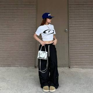 Áo thun nữ baby tee kiểu raglan Furistic Spray Logo Baby Tshirt