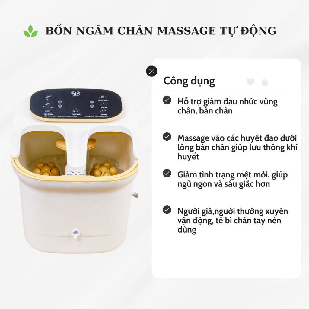 Ưu điểm Bồn ngâm chân TH Company