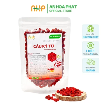 Kỷ Tử Đỏ (Câu Kỷ Tử) Sấy Khô 100G An Hoà Phát, Pha Trà, Nấu Chè Dưỡng Nhan, Giúp Đẹp Da, Bổ Máu, Ngủ Ngon, Sáng Mắt