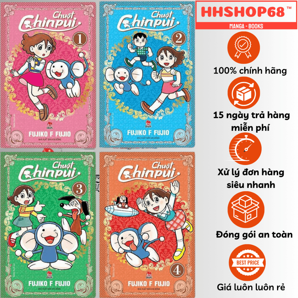 Truyện tranh - Chuột Chinpui tập 1 2 3 4 (Bộ 4 tập) - NXB Kim Đồng ...