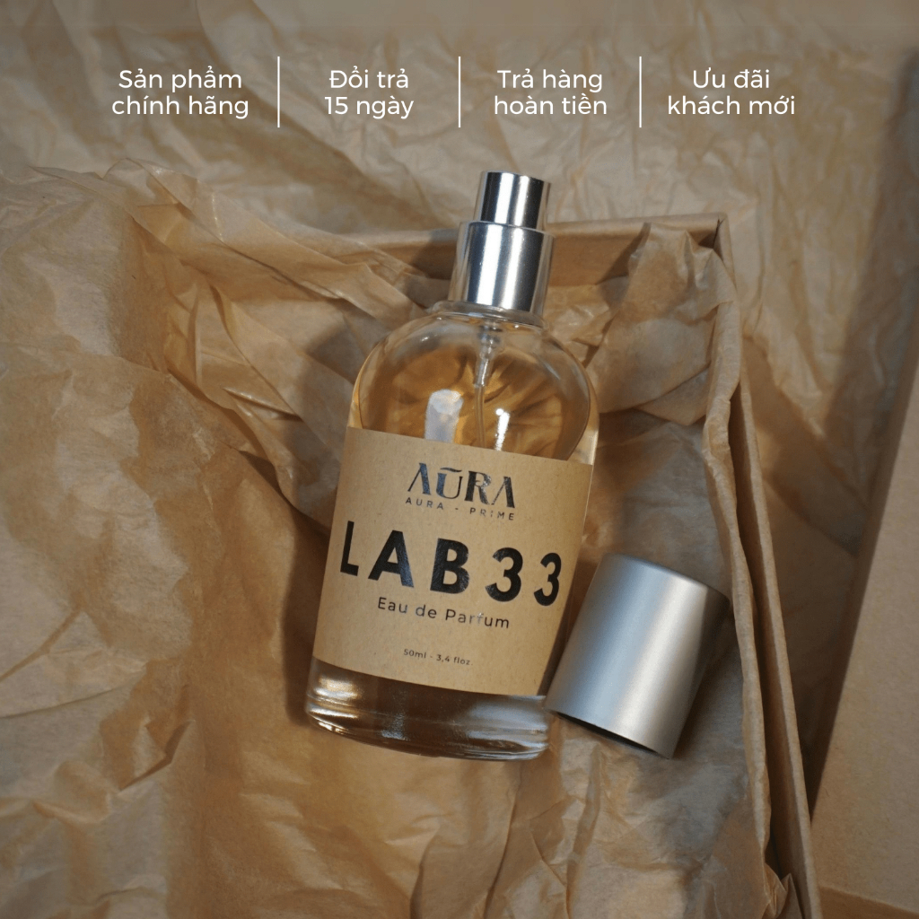 Nước Hoa Nam LAB33 của AURA PRIME - Hương gỗ gợi cảm, tinh tế, bí ẩn