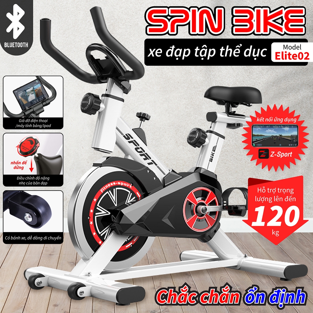 Ảnh BG -Xe đạp tập thể dục tại nhà, máy tập thể dục Fitness, có bluetooth kết nối 3